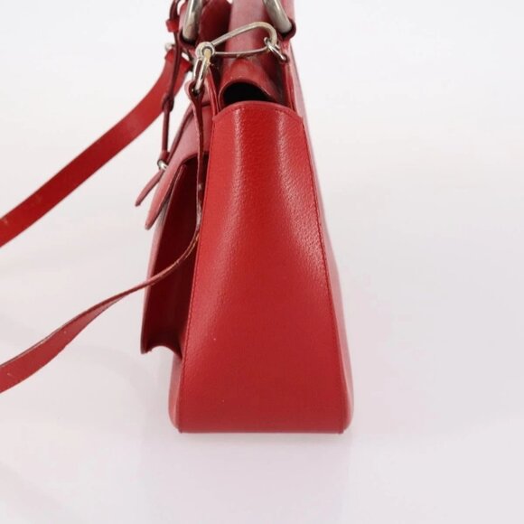 GUCCI Hand Bag Leather 2way Red - Picture 3 of 16